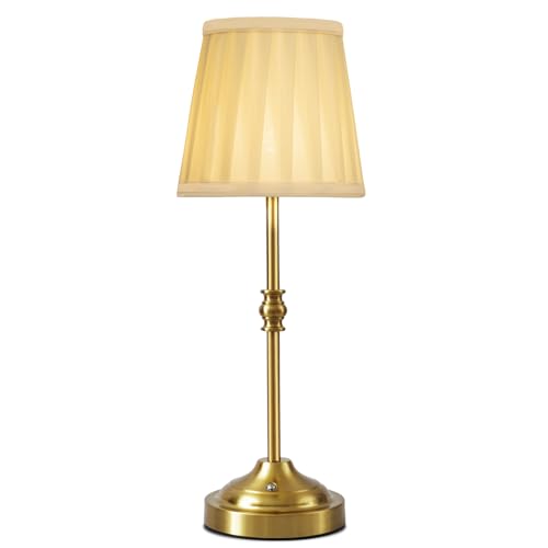 lumsic Cordless Table Lamp Rechargeable, 5200mAh Battery Operated Lamp, 3-Way Dimmable Bedside Lamps for Bedroom with Fabric Shade, Small Touch Desk Lamps for Living Room,Kitchen,Patio,Balcony,Bar