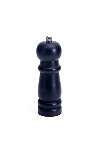 MOEDOR DE PIMENTA E TEMPEROS MANUAL DE MADEIRA 15CM PRETO