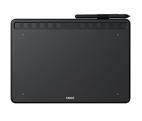 Image of UGEE S1060 Graphic Drawing Pen Tablet 10 x 6.27 inch Graphic Tablet with 12 Hotkeys Support Windows, Mac, Linux, Android Mobile, Tilt Pressure (8192 Level Pressure Battery -Free Stylus