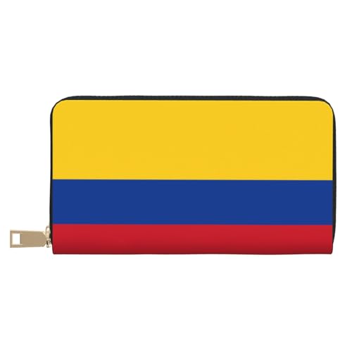 Monedero de Colombia de mano versátil y monedero largo porta móvil con cremallera