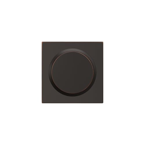 Image of Schlage F170 BWE 716 COL Broadway Lever with Collins Trim Non-Turning Dummy Door Handle, Aged Bronze