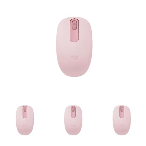 Image of Logitech M196 Bluetooth Wireless Mouse,Compact and Portable Mouse for Laptops,Tablets and More,12-Month Battery,Smooth Tracking,Compatible with PC-and Mac,Windows-and macOS - Rose,(Pack of 4)
