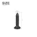 DTGN 100Pcs #12x1 Flat Head Wood Screws, 304 Stainless Steel Phillips Self Tapping Screws - Good for Woodworking, Furniture - Black