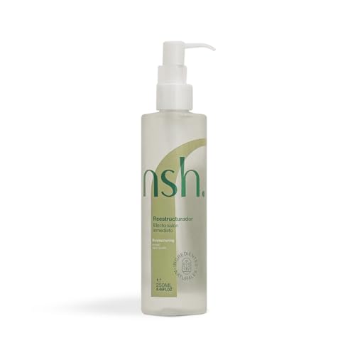 Nsh. Reestructurador Efecto Salón con Aceite de Coco, Almendras, Ricino, Argán y Vitamina E, Tratamiento Capilar Profesional para Control del Frizz y Brillo, 250ML