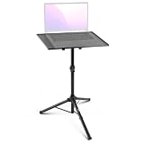 Pyle Pro DJ Laptop, supporto per proiettore – Supporto regolabile per computer portatile, attrezzatura DJ per computer, supporto per studio di attrezzature da studio, altezza regolabile da 71 cm a 127