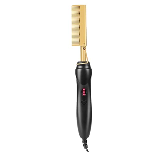 Image of Hair Straightener Hot Comb Electric Heated Straightening Comb Brush US Plug