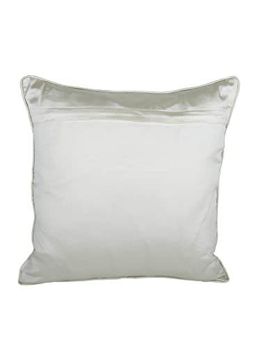 Image of eyda Sequin Cushion Covers 16X16 Inch, Pack of 2, Square Throw Cushion Covers, Pillow Covers for Bed, Decorative Cushion Covers for Sofa, Chair, Bed, Pillow Cover - Gold & Silver