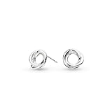 Kit Heath Bevel Trilogy Stud Earrings – Solid Sterling Silver, Interlocking Triple Circle Design, Elegant & Symbolic Jewellery Gift for Her