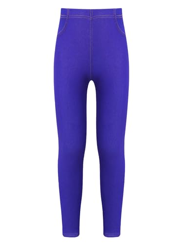 Kids Girls Jeggings Stretch Denim Pull-On Skinny Jeans Leggings Elastic Waist Denim Trousers Pencil Pants Bottoms