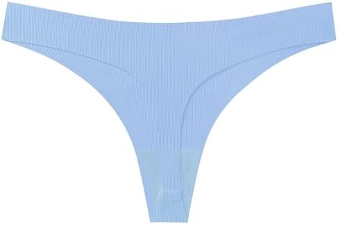 Women's Seamless Thongs Briefs No Show Low Waist Comfy Bikini Underwear Breathable Panties Underpant for Women