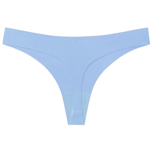 Women's Seamless Thongs Briefs No Show Low Waist Comfy Bikini Underwear Breathable Panties Underpant for Women