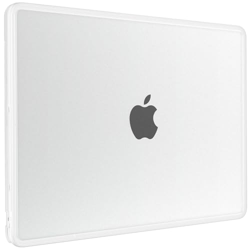 Image of BlueSwan Anti-Cracking Case for MacBook Air 13 inch, M5 2026 M4 M3 M2 2025-2022 A3449 A3240 A3113 A2681, Drop Protection Soft TPU Bumper PC Base for Air 13.6 inch, Frosted White