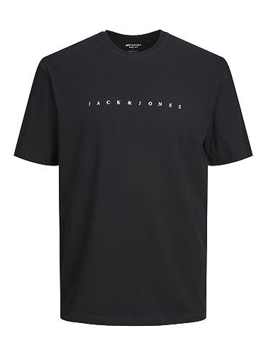 JACK & JONES Jjestar JJ tee SS Noos Jnr t-shirt para crianças, Preto. Ajuste: Solto