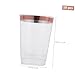 CAXUSD Non-Slip 360ml Plastic Ice Cream Cups 10 Pack Hard Plastic Cups Lids for Camping Travel Party