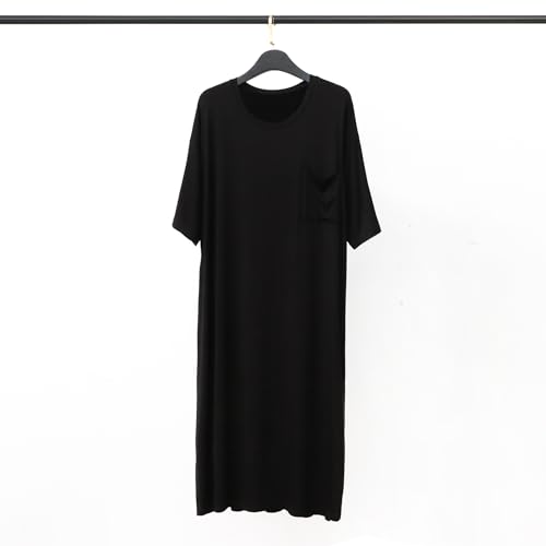 Sleepwear Men's Short Sleeve Nightshirt with Pockets Soft Comfy Pajamas Comfy Big & Tall V Neck Sleep Shirt L-XXXL2