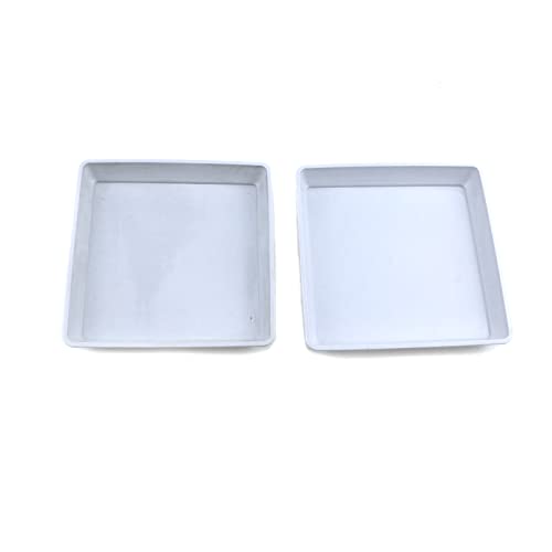 Pufguy Plant Saucers White Plant Tray 5.9" X 5.9" Square Drip Trays Planter Pots - 10Pcs #TOP1
