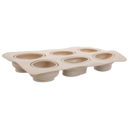 SMASOLO Molde de Silicona para Hornear Diseño de Piedra Molde para Mini Pasteles y Cubitos de Hielo para Repostería Casera 6 Cavidades Color Aleatorio