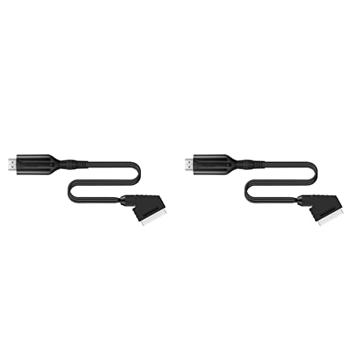 Convertidor Scart de 2 piezas para cable de video y audio digital en TV