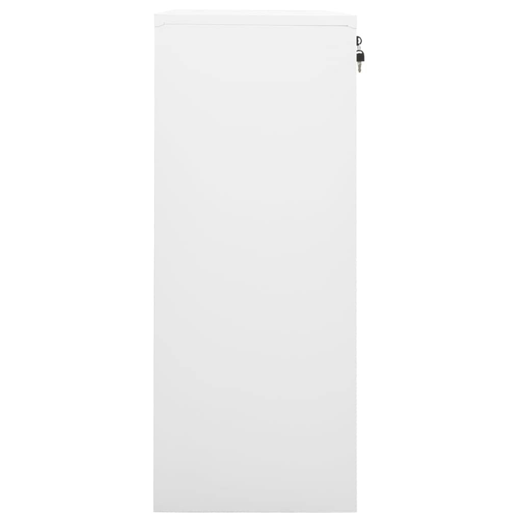 Armadio da ufficio, autoportante, in metallo, per aziende, ufficio, scuola, bianco, 90 x 40 x 102 cm