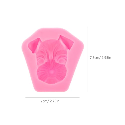 Molde Schnauzer silicona antiadherente 7.5x7x2.5 cm miniatura 4