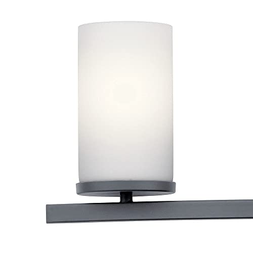 Image of Kichler Crosby 31 inch 4 Light Vanity Light Satin Etched Cased Opal Olde Bronze