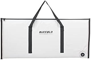 Buffalo Gear Insulated Fish Cooler Bag 40x18 Inch,Monster Leakproof Fish Kill Bag,Large Portable Waterproof Fish Bag,Keep Ice-cold More Than 48 Hours (White)