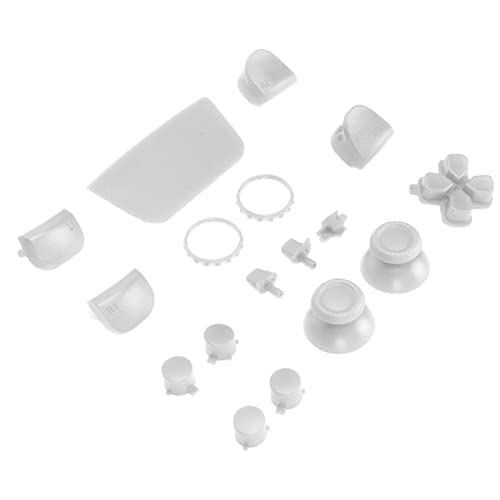 Komplettes Tastenset für PS5, Thumbsticks Tasten R1 L1 R2 L2 ABXY Tasten Controller Ersatzteile für PS5 (Weiß12)