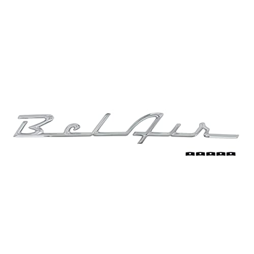 Emblema cromado Bel-Air United Pacific: insignia clásica Chevy 1955-56
