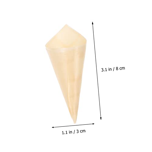 CONGARTENO 50pcs Disposable Cones for Ice Cream and Candy Snack Packaging for Parties Appetizers and Desserts Cones
