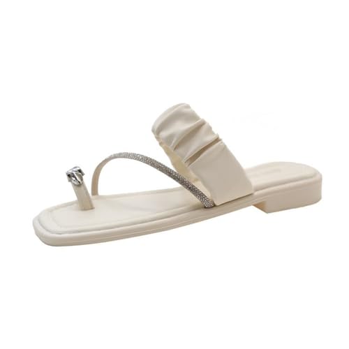 HBJWOV Women's Versatile Toe Sandals With Soft Soles and Diamond Sandals