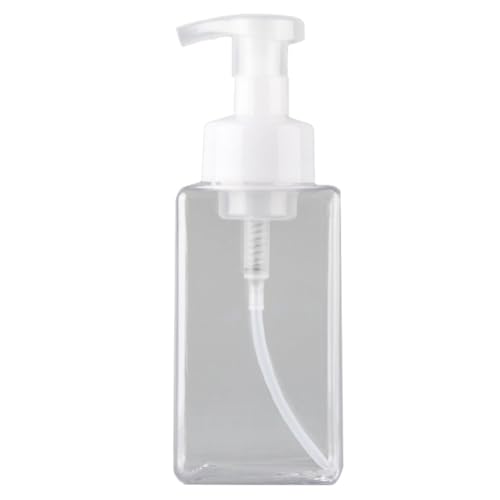 FACAIIO Dispenser di sapone in schiuma ricaricabile da 450 ml, per bagno e cucina, per pompa in plastica PETG