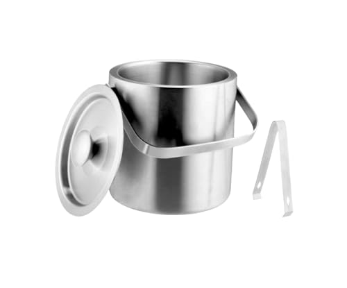 Balde de Gelo Mini Polar Prata com pegador, 3L