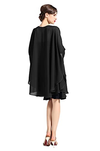 Chiffon Shawl Bridal Wedding Wrap Long Evening Scarves Scarf Black #TOP2