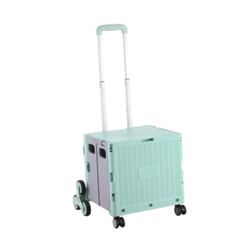 Carrello della spesa leggero con manico ergonomico Verde 8 Ruote