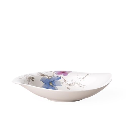 Villeroy & Boch – Mariefleur Gris Tiefe Schale 29 Cm Weiß/Bunt, Spülmaschinenfest, Mikrowellensicher, Schüssel Für Beilagen Und Salate, Bowl, Müslischale, Salatschüssel, Premium Porzellan
