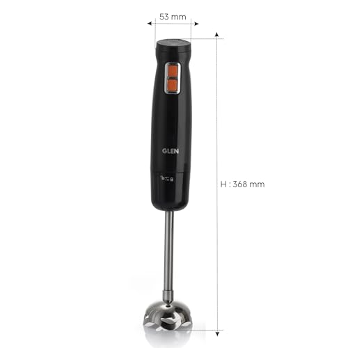 Image of Glen Electric Turbo Hand Blender with Chopper | Powerful DC Motor | Detachable Stainless Steel Blending Arm | Turbo Function |Ideal for Soups, Purees & Chopping SA4063HBCH