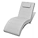 Fotel wypoczynkowy z poduszką Biała skóra ekologiczna Biały kolor Trwała drewniana rama Nogi ze stali ocynkowanej (jeden rozmiar)