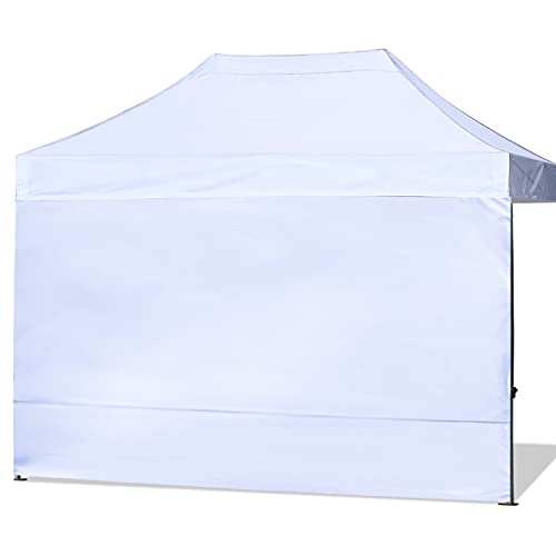 ABCCANOPY Instant Canopy SunWall 10x15 FT, 1 Pack Sidewall Only, No Frame or Top, White