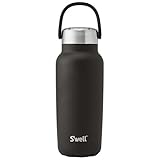 S'well Recycled Stainless Steel Explorer with Insulated Lid and Handle, 32oz, Onyx, Triple Layered Vacuum Insulated Containers Keeps Drinks Cold for 42 Hours and Hot for 10