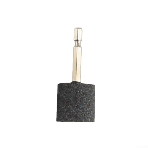 Brauner Korund-Schleifkopf mit Sechskantschaft, Zylindertyp für Metall, Holz, Glas, gehärtete Stahloberflächen (30 mm)