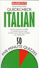 Quickcheck Italian (Barron's Quickcheck Series) 0764103091 Book Cover