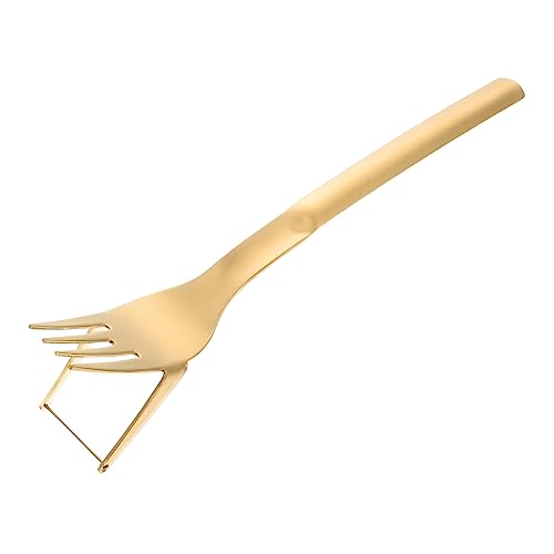 OUNONA Portable Watermelon Fork Slicer Stainless Steel Professional Fruit Cutting Tool for Easy Watermelon Cubes for Home Camping and Summer Gatherings