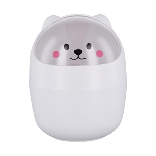 Catime Poubelle de Table, Petite Poubelle de Bureau avec Couvercle, Mini Amovible Porte Stylo Mignon, Belle Corbeille à Papier, Plastique Poubelles de...