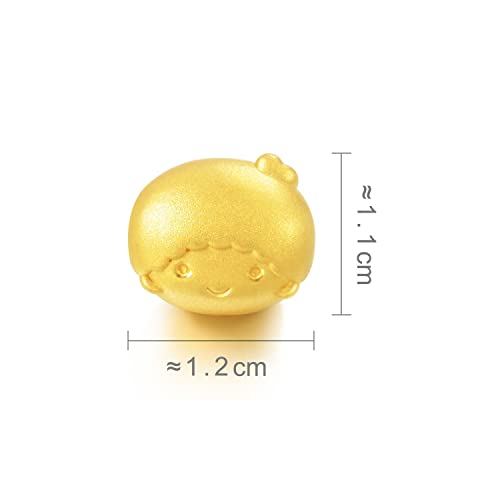 Chow Sang Sang Sanrio 999 24K Solid Gold Little Twin Stars Kiki Charm Bracelet For Women And Girls 88472C #TOP7