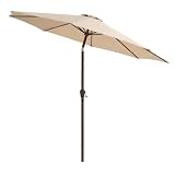 LOLAhome Parasol inclinable +Resistente de Ø300 cm, Jardín - Tessa