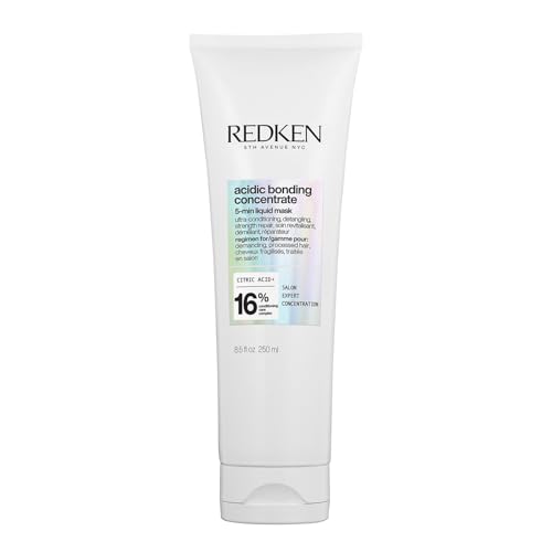 Redken, Máscara reparadora desembaraçadora em 5 minutos, para cabelos danificados tratados em salão, Acidic Bonding Concentrate, 250 ml