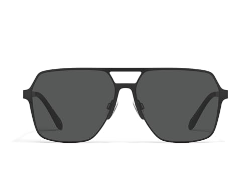 Image of QUAY Backstage Pass Square Aviator Sunglasses, Oversized Sunglasses for Men
