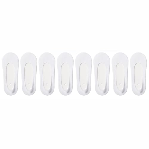 No Show Socks for Womens Low Cut Liner Socks Invisible Hidden Thin for Loafers, White 4 Pairs