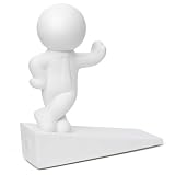 Cute Door Stop, Decorative and Sturdy, Well Designed Door Stopper, Effective to Hold Your Door Open, 1 Pack, White (Patented)