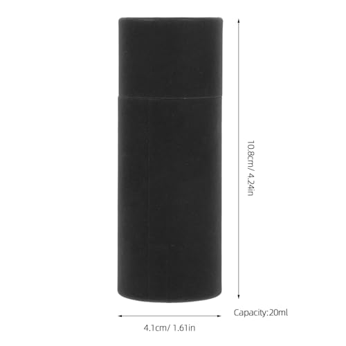 SOLUSTRE 15 Stück Papierröhrenbox Kraftpapierzylinder Pappverpackungsröhren Mit Deckel Pappröhren Kartonzylinderröhrenverpackung Pappe Hautpflege Und Make Up Kartondose Schwarz